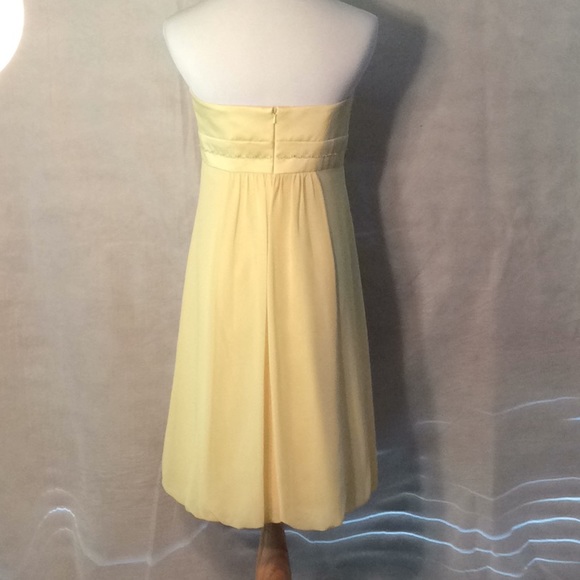 David’s Bridal Yellow Beaded Semi-Formal Dress - 6 - Picture 4 of 6